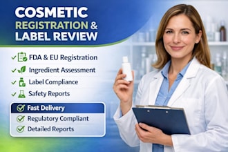 do cosmetic registration,label review,product safety report