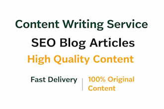 seo blog writing and article writing