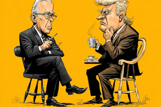 design digital political cartoon for political cartoon