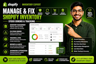 manage and fix shopify inventory, stock errors and tracking