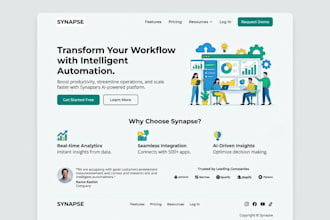 create modern landing page UI UX
