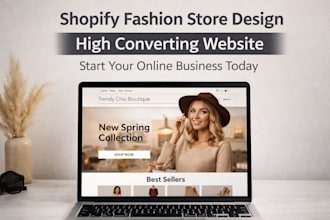 design a shopify fashion store for clothing and accessories