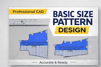 create professional garment pattern and cad pattern making