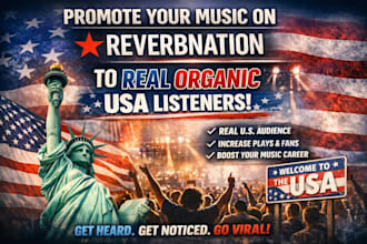 promote your reverbnation music to real organic usa listeners