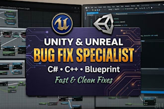 fix bugs in your unity or unreal engine project