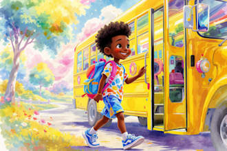 draw watercolor children book illustrations and storybook art