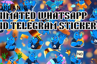 do animated whatsapp and telegram sticker and oter sociial media platforms