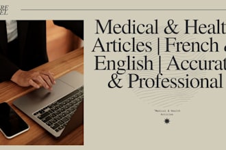 write accurate medical and health articles