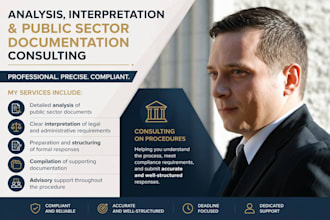 analysis and consulting related to public sector