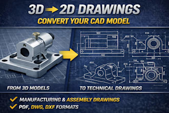 convert your 3d model into 2d technical drawings