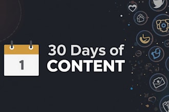 create 30 days of fitness social media content for your brand