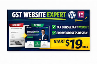 create tax consultant or gst service wordpress website