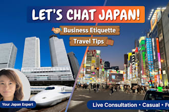 chat with you about anything japan, from business to travel