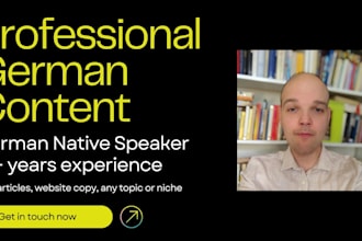 write german content for any topic or niche