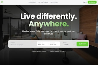 build a booking platform or airbnb style website with full functionality
