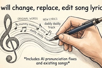 change song lyrics for any song, replace song lyrics, edit ai song lyrics