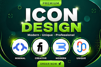 design modern icon for website or app in 10 hours