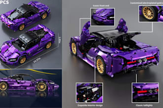 design custom lego technic car, toy, truck or vehicle moc with xml part list