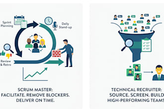 be scrum master and technical recruiter for your project