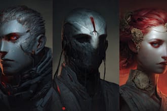 design stunning sci fi portrait art