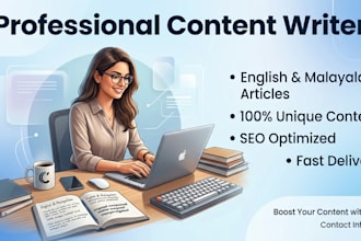 do creative content writing and blog posts for you