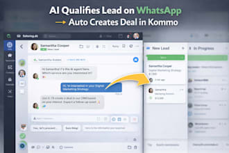 set up kommo CRM respond io for whatsapp automation, ai agents sales pipeline