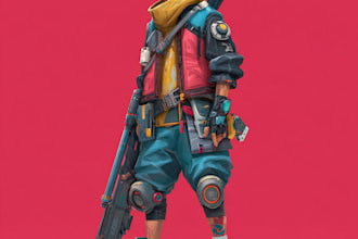 design a marvellous futuristic cyberpunk character for you