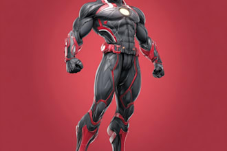 draw superhero character for you