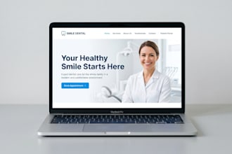 design a professional dental clinic website with booking system
