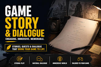 write game dialogue, story or quest for your game