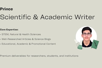 write high level stem, health, and educational articles