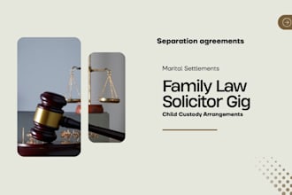 draft you a divorce settlement, marital termination, and separation agreement