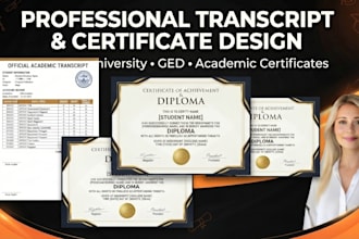 design official transcript and certificate for colleges, universities and ged