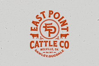 design cattle brand ranch western style logo