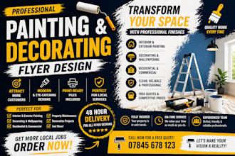 design a high converting painting and decorating flyer