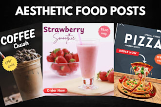 design aesthetic instagram posts for cafés and restaurants