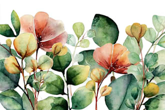 create a botanical illustration in the traditional watercolor technique