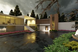 create professional 3d modelling and 4k rendering architecture