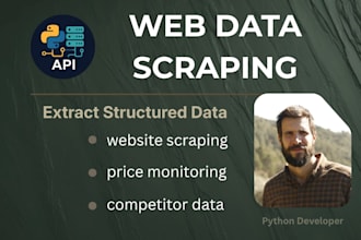 build web scraping scripts and automated data collectors