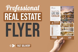 design professional real estate flyer, property and realtor flyer