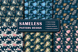 design seamless repeat patterns for textile