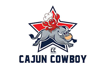 create wonderful restaurant logo for the cajun cowboy