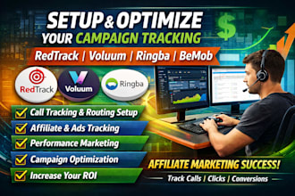 set up bemob ringba voluum redtrack campaign call ads tracking