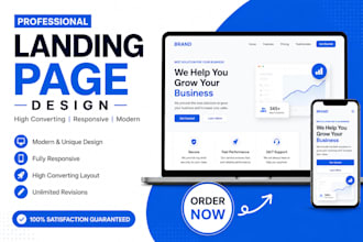 design professional minimal modern responsive high converting landing pages