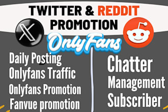 onlyfans traffic promotion fanvue chatter ai model twitter marketing management