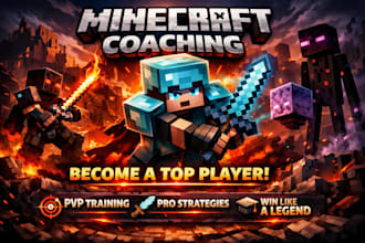 professionally coach and train you in minecraft sword, crystal, axe