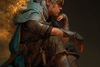 illustrate custom dnd and fantasy character