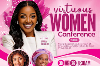 design professional church flyer for worship, revival and conference