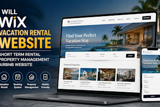 wix vacation rental website short term rental property management airbnb website