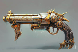 concept art, game art, weapon art